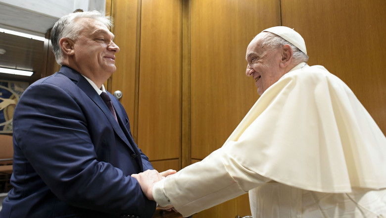 Papa Francisc l-a primit pe Viktor Orban la Vatican. Cei doi au discutat despre „promovarea pacii” in Ucraina Imagine