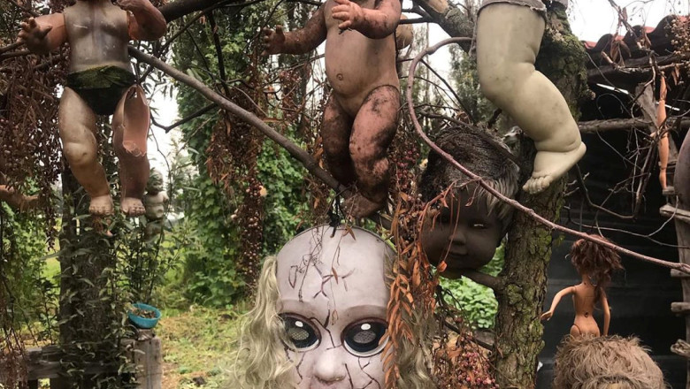 Papusi decapitate si arse, atarnate in pomi si de ziduri. Povestea insulei "bantuite", unde nu mai locuieste nimeni Imagine