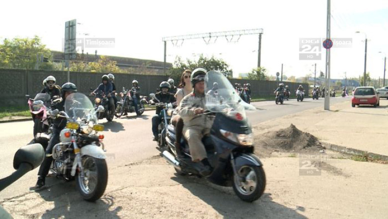 Parada motociclistilor, pe strazile Timisoarei, in sprijinul bolnavilor de cancer Imagine