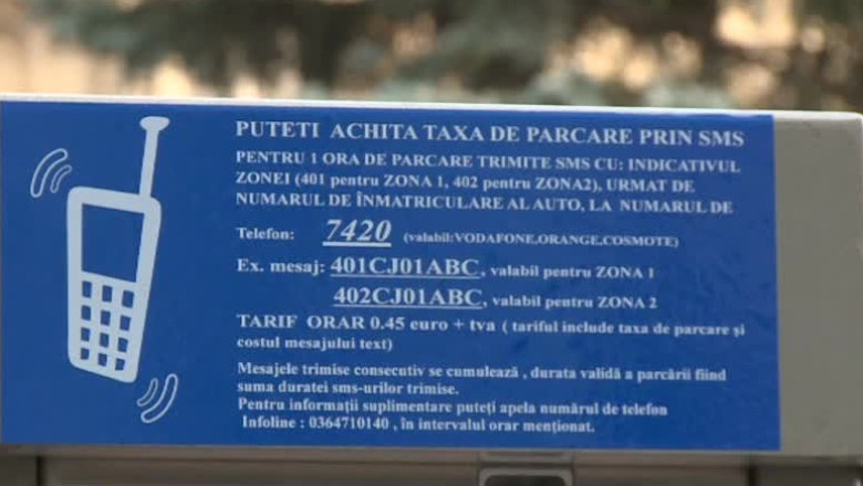 Parcarea, platita prin SMS la Cluj Imagine