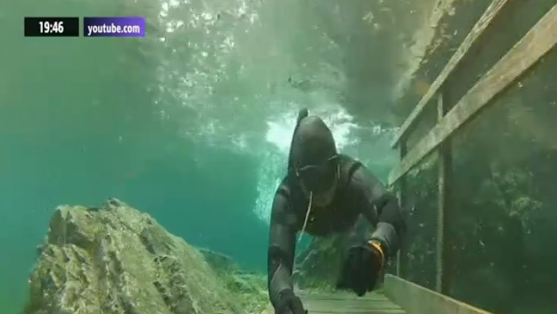 Parcul din Alpi care devine lac o data pe an Imagine