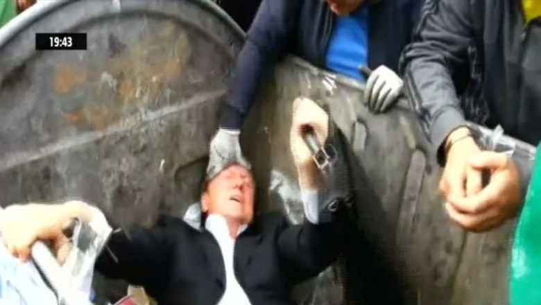 Parlamentar ucrainean aruncat la gunoi Imagine