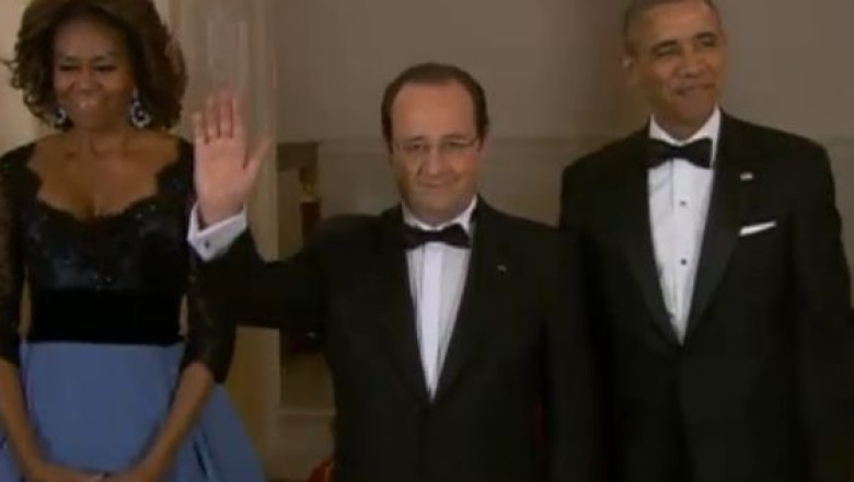 Parteneriatul franco-american, relansat. F. Hollande a fost invitatul de onoare al unui dineu de stat la Casa Alba Imagine