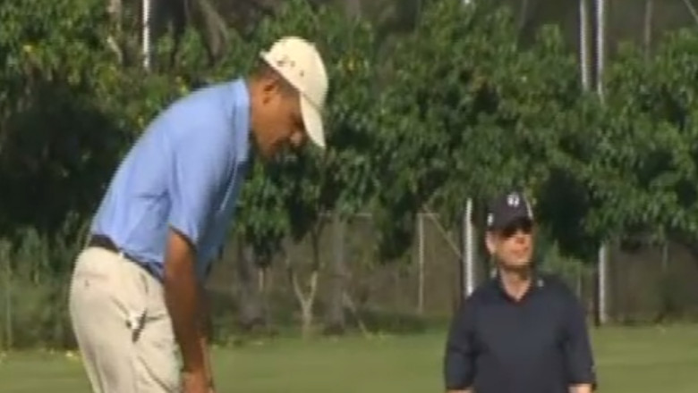 Partida de golf la nivel inalt: premierul Noii Zeelande a fost invitatul lui Barack Obama Imagine