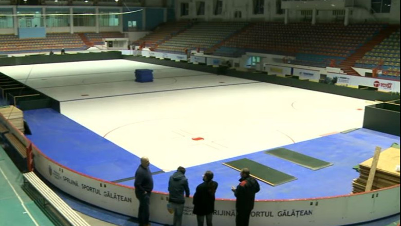 Patinoarul din Galati, pregatit pentru Romania – Spania din Fed Cup Imagine