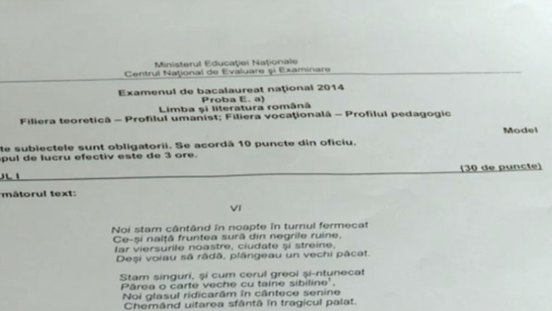 Pe site-ul Ministerului Educatiei au aparut modelele de subiecte pentru examenul de bacalaureat Imagine