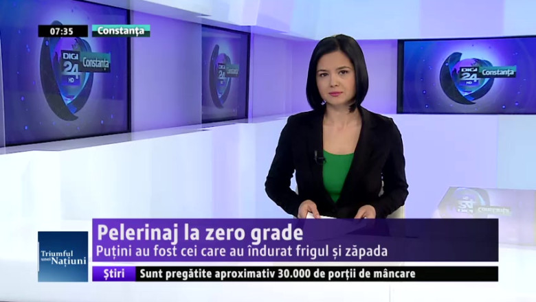 Pelerinaj la zero grade. Putini au fost cei care au indurat frigul si zapada Imagine
