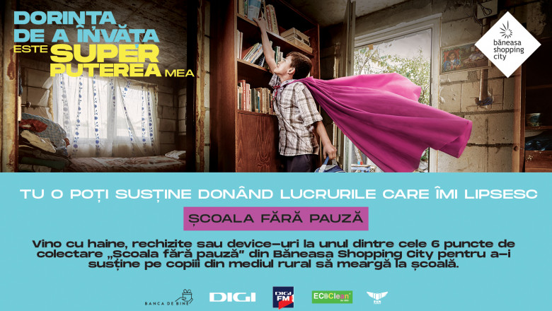 Pentru al treilea an consecutiv, Grupul DIGI se alatura campaniei “Scoala fara Pauza” Imagine