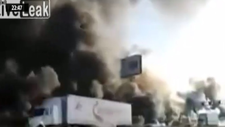 Perete de foc pe o autostrada in Mexic Imagine