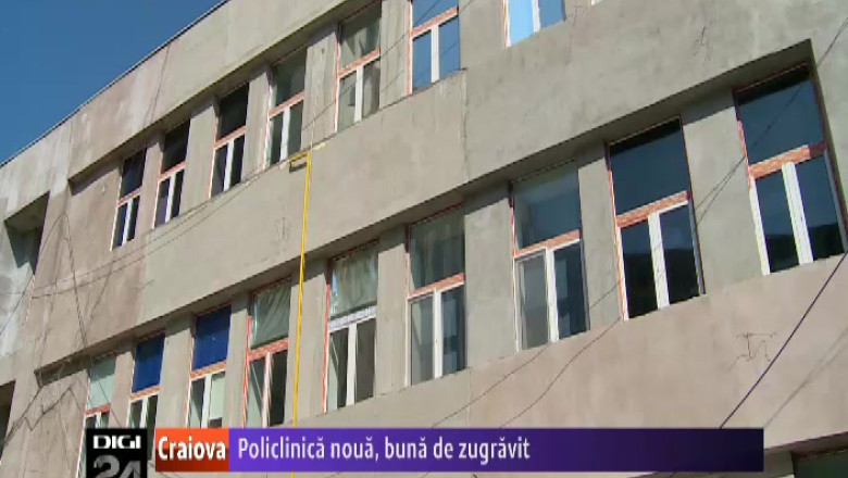 Peretii Policlinicii Spitalului nr. 1 din Craiova trebuie zugraviti din nou, la trei luni de la inaugurarea partiala Imagine