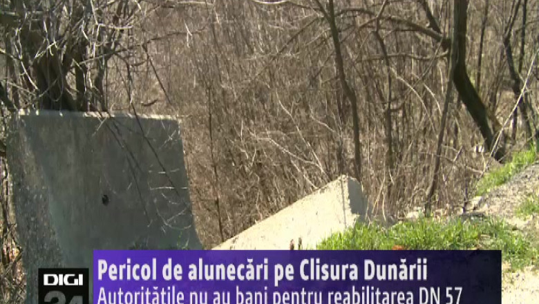 Pericol de alunecari pe Clisura Dunarii. Autoritatile nu au bani pentru reabilitarea DN 57 Imagine