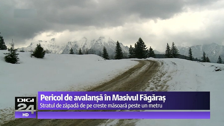 Pericol de avalansa in Muntii Fagaras. Grosimea stratului de zapada atinge 1,5 metri Imagine