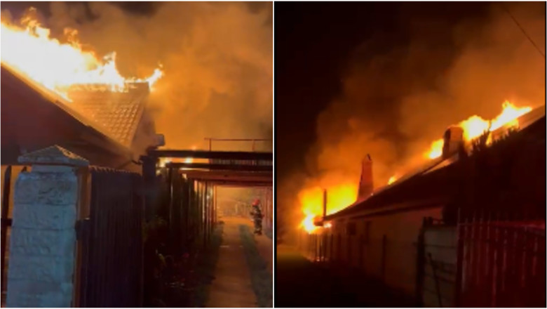 Pericol de explozie in Prahova: o casa cu mai multe butelii a fost cuprinsa de flacari Imagine