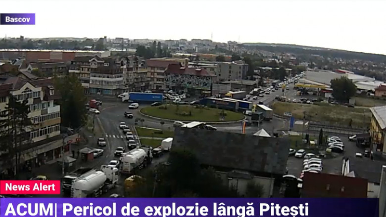 Pericol de explozie langa Pitesti. O conducta de gaze este sparta, traficul pe DN7 este oprit Imagine