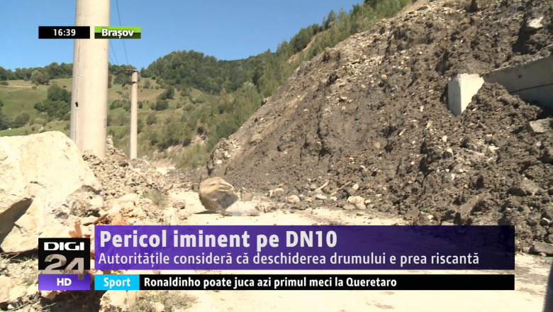 Pericol iminent pe DN10. Autoritatile considera ca deschiderea drumului este prea riscanta Imagine