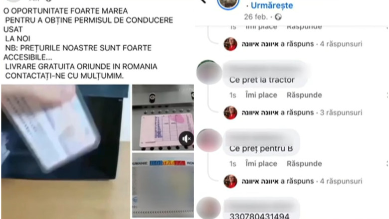 Permise de conducere false, vandute cu pana la 700 de euro pe retelele sociale. Clientilor li se promite ca pot conduce legal Imagine