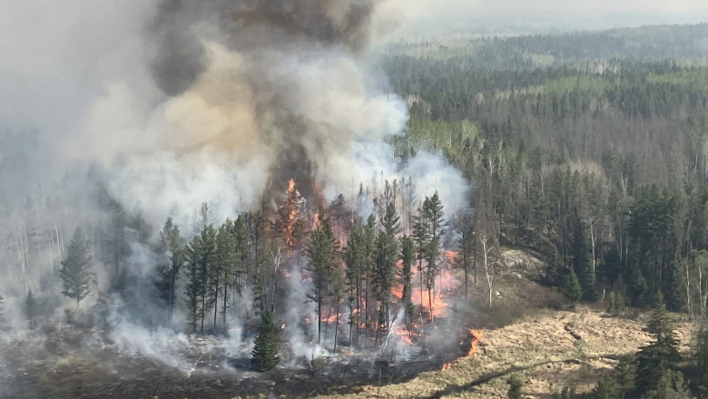Peste 17.000 de persoane evacuate din cauza incendiilor de vegetatie in centrul Canadei. „Flacarile se deplasau foarte repede” Imagine