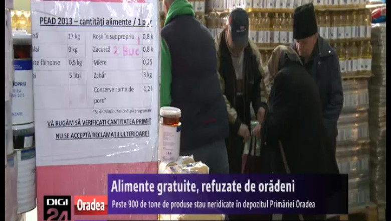 Peste 900 de tone de alimente gratuite, primite din partea Uniunii Europene, refuzate de oradeni  Imagine