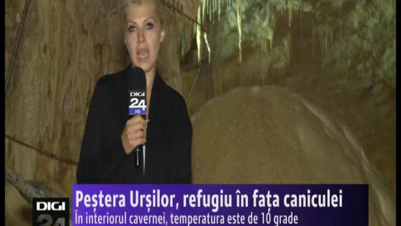 Pestera Ursilor, refugiu in fata caniculei. In interiorul cavernei, temperatura este de 10 grade Imagine