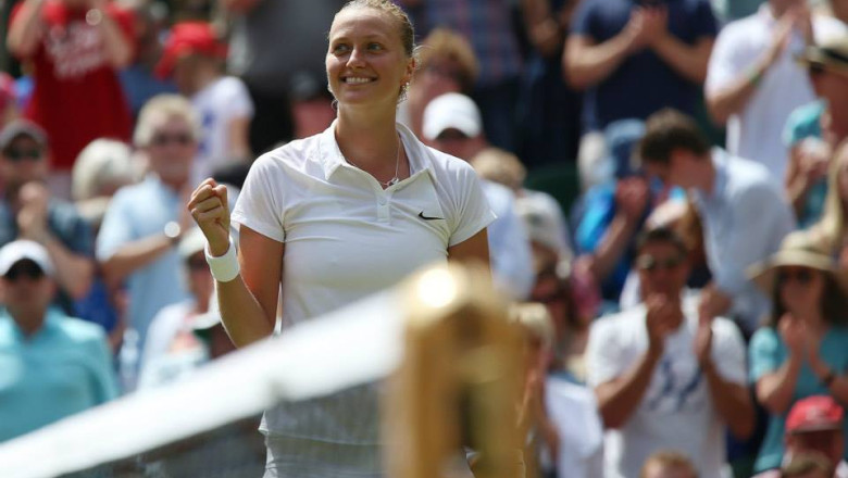 Petra Kvitova a castigat finala de la Wimbledon. Ea a invins-o cu 2-0 la seturi pe Eugenie Bouchard Imagine
