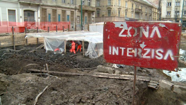 Piata Sf. Gheorghe, "aur" pentru arheologi. Pamantul mlastinos al Timisoarei a conservat bine vestigiile Imagine