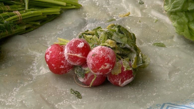 Pietele din Iasi, pline de fructe si legume inghetate Imagine