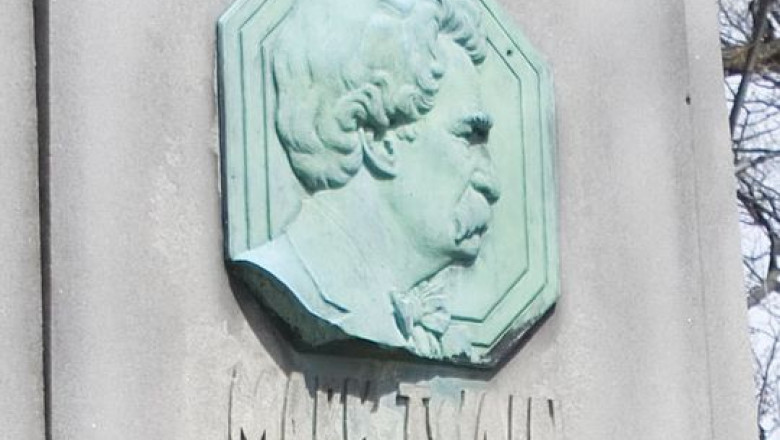 Placheta funerara a scriitorului Mark Twain, furata in perioada sarbatorilor de iarna Imagine