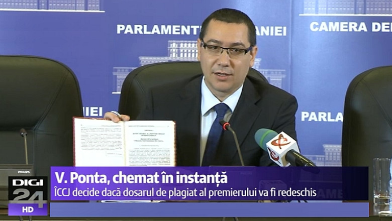 Plagiatul lui Victor Ponta, un nou episod. Magistratii decid daca procurorii vor ancheta acuzatiile aduse in 2012 Imagine