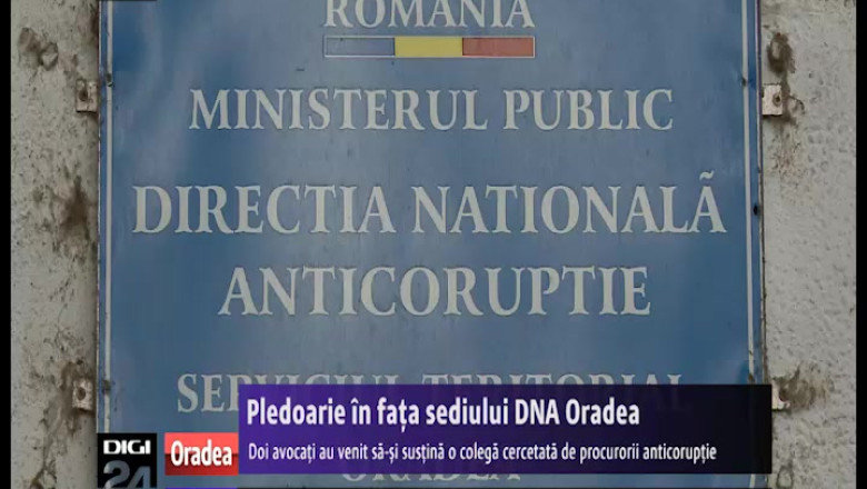 Pledoarie in fata sediului DNA Oradea. Doi avocati au venit sa-si sustina o colega cercetata de procurori Imagine
