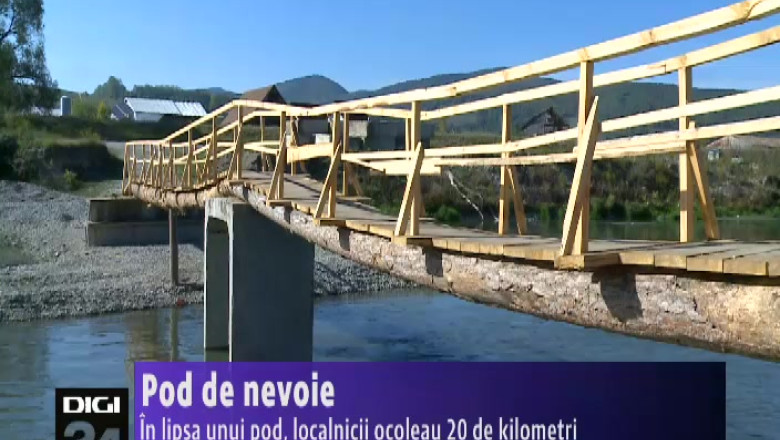 Pod de nevoie peste raul Olt. In lipsa unui pod, localnicii ocoleau 20 de kilometri Imagine