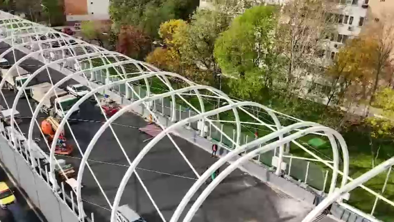 Podul „Europa Unita”, din sudul Bucurestiului, ar urma sa fie dat in circulatie pana la finalul anului Imagine