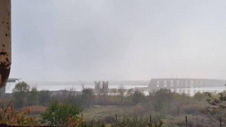 Podul strategic Antonovski din Herson s-a prabusit. Ar fi fost aruncat in aer de rusii care se retrag Imagine