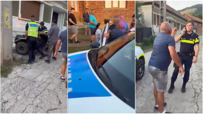 Politist atacat de mai multi sateni in Caras-Severin dupa ce a oprit un barbat baut pe ATV. Agentul a scos pistolul din dotare Imagine