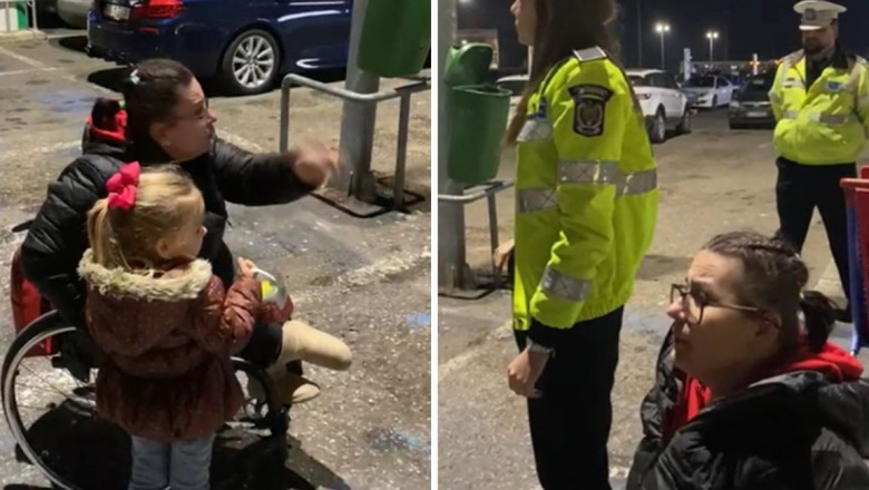 Politistii au ridicat masina unei femei in scaun cu rotile, parcata pe locul special. UPDATE: Dosar penal pentru abuz in serviciu Imagine