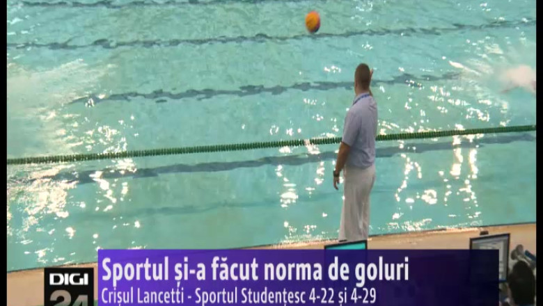 POLO. Sportul si-a facut norma de goluri. Crisul Lancetti - Sportul Studentesc 4-22 si 4-29 Imagine