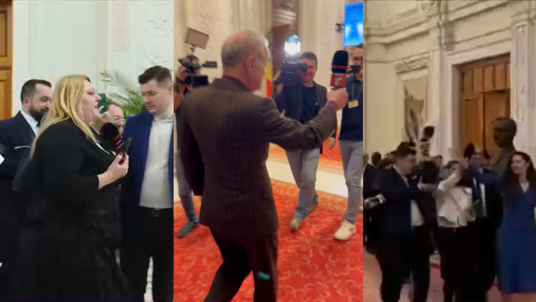POT, SOS si AUR au facut circ in Parlament in prima zi a noului Legislativ. Unii au sfidat presa, in timp ce altii au cantat colinde Imagine