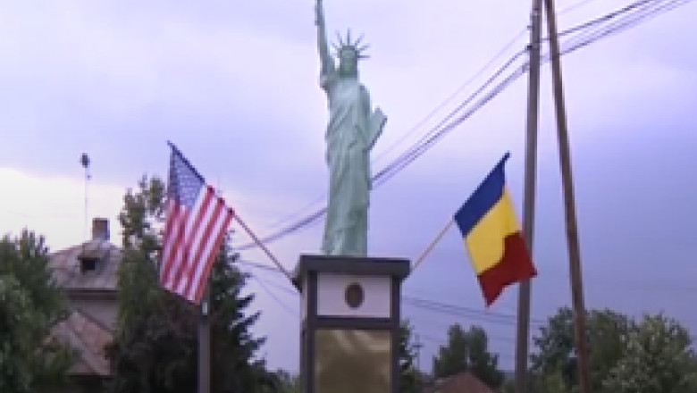 Povestea inedita a Statuii Libertatii din Romania. Este singura copie din estul Europei a celebrului monument american Imagine