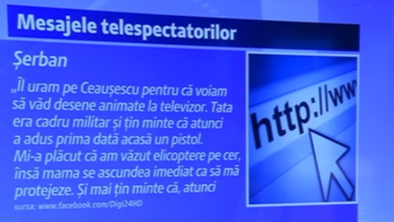 Povestile romanilor din zilele Revolutiei. „Il uram pe Ceausescu, pentru ca nu puteam sa vad desene animate” Imagine