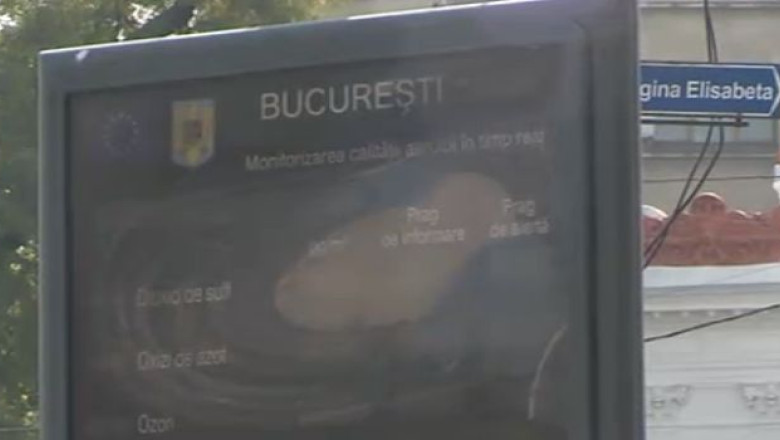 Praf peste datele despre poluare. Panourile care arata noxele din aerul Capitalei nu mai functioneaza Imagine
