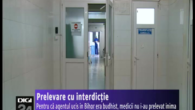 Prelevare cu interdictie. Pentru ca agentul ucis in Bihor era budhist, medicii nu i-au prelevat inima Imagine