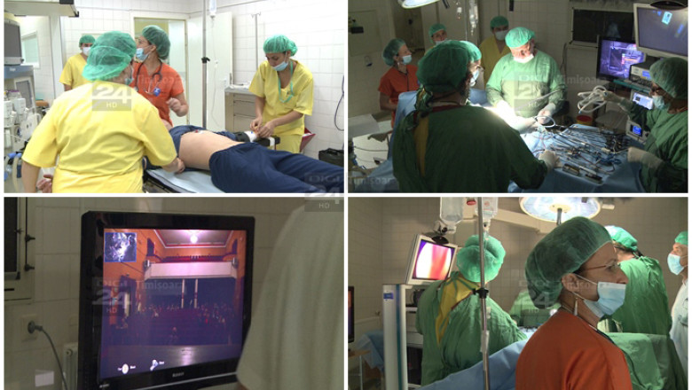Premiera nationala: interventie chirurgicala laparoscopica, transmisa live din sala de operatie, de la Timisoara la Alba-Iulia Imagine