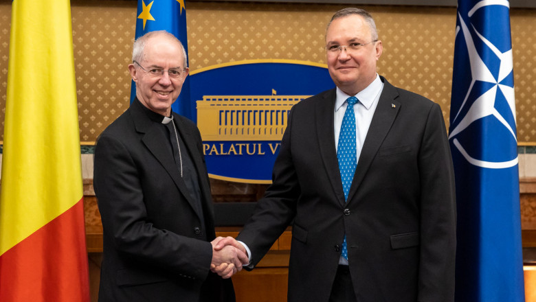 Premierul Ciuca s-a intalnit cu Arhiepiscopul de Canterbury. Cei doi au discutat despre situatia din Ucraina si traficul de persoane Imagine