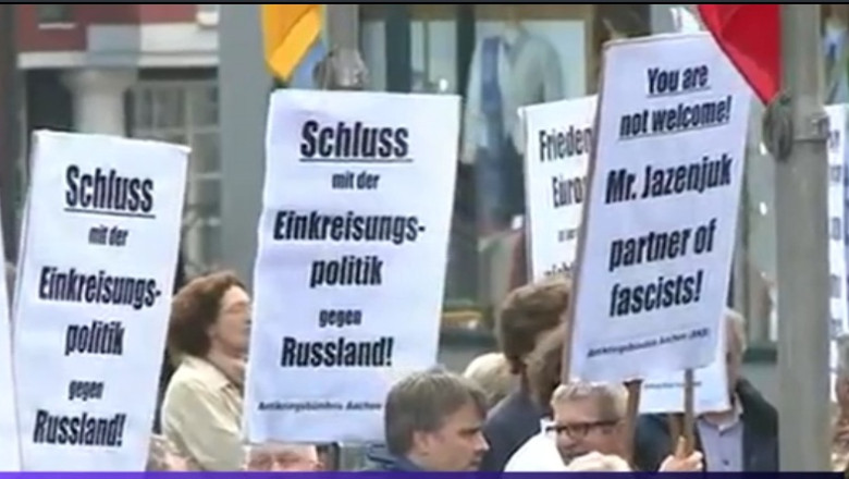 Premierul Ucrainei, intampinat cu proteste in Germania Imagine