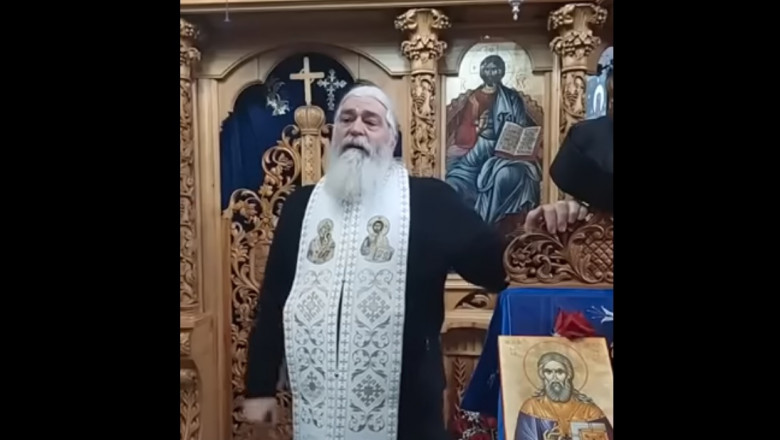 Preotul Calistrat, filmat in timp ce lovea o femeie, s-a intors in altar. "Este un lucru foarte dureros sa nu poata sluji" Imagine