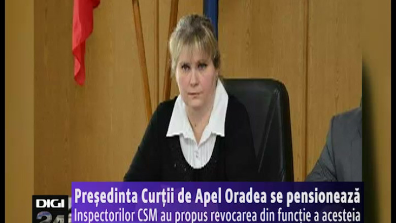 Presedinta Curtii de Apel Oradea se pensioneaza. Inspectorii CSM au propus revocarea din functie a acesteia Imagine