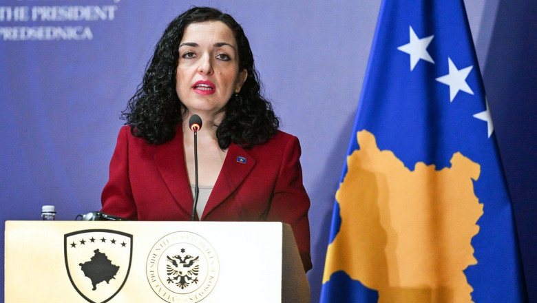 Presedinta Kosovo, implicata intr-o altercatie pe aeroportul din Skopje. Incidentul a degenerat intr-o disputa diplomatica Imagine