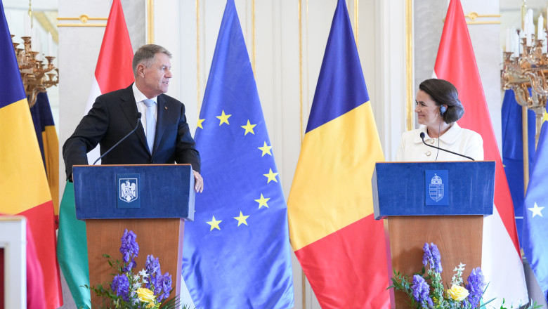 Presedinta Ungariei, la conferinta cu Klaus Iohannis: Suntem hotarati sa reducem tensiunile si sa contribuim la intarirea maghiarimii Imagine