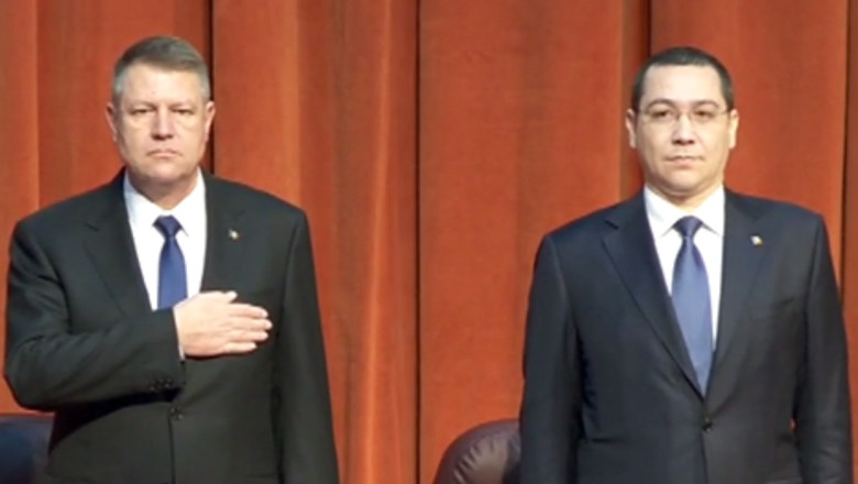 Presedintele Klaus Iohannis si premierul Victor Ponta participa la bilantul MApN Imagine