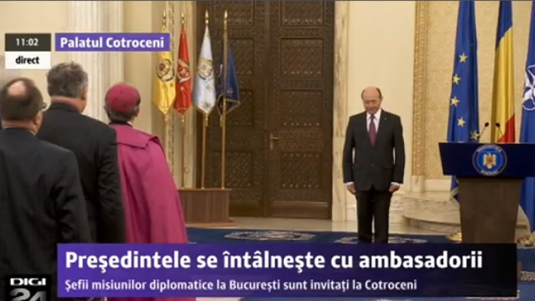 Presedintele se intalneste cu ambasadorii. Traian Basescu le va prezenta prioritatile politice ale Romaniei pe 2014 Imagine