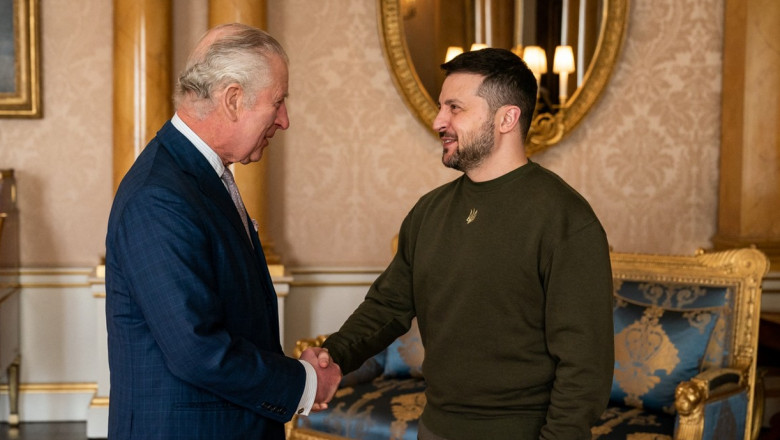 Prima fotografie cu Zelenski si Regele Charles. Mesajul liderului de la Kiev pentru britanici: „Rusia va pierde” Imagine